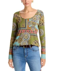 ジョニーワズ レディース トップス シャツ Johnny Was The Janie Favorite Scoop Neck Long Sleeve Top Kesia
