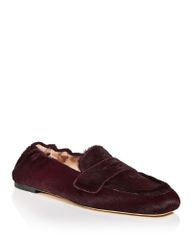 スチュアート ワイツマン レディース シューズ スリッポン・ローファー Stuart Weitzman Womens Bryant Calf Hair Penny Loafers Boysenberr