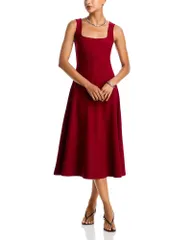 アクア レディース トップス ワンピース ノースリーブ マキシ AQUA Sleevelesscoop Neck Maxi Dress Exclusive Dark Red レッド