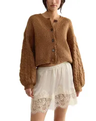 フリーピープル レディース アウター カーディガン セーター Free People Thistle Button Front Cardigan Sweater Macadmia