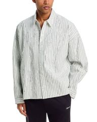 リプレゼント メンズ トップス シャツ コットン Represent Oversized Stripe Cotton Shirt Flat White ホワイト
