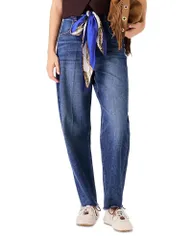 マージュ レディース ボトムス デニムパンツ ジーンズ Maje High Rise Barreleg Jeans Blue ブルー