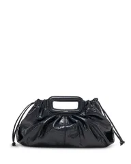 マージュ レディース バッグ プリーツ レザー Maje Milpli Pleated Leather Clutch Black ブラック