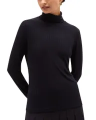 ホッブスロンドン レディース トップス シャツ リブ HOBBS LONDON Kiera Ribbed Roll Neck Top Hobbs Navy ネイビー