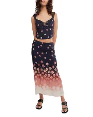 フリーピープル レディース ボトムスカート Free People Of The Season Top Skirt Set Espresso