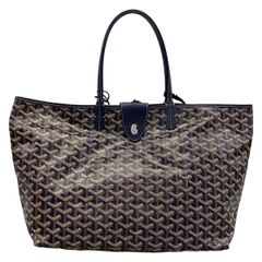 GOYARD(ゴヤール) トートバッグ美品 サンルイPM ネイビー レザー