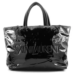 サンローランパリ トートバッグ ロゴ マキシ パテントレザー 777487 SAINT LAURENT PARIS 黒