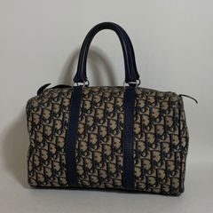 2609-27｜ディオール ボストンバッグ ネイビー トロッター