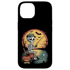 釣り スケルトン ハロウィン スマホケース iPhone 14 用