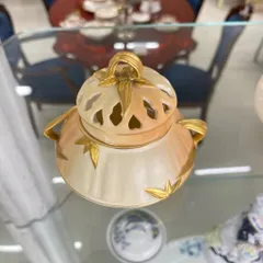 【アンティーク】 ポプリケース / Royal Worcester（ロイヤルウースター） / 英国王室御用達 / 19世紀 / イギリス / ハンドペイント