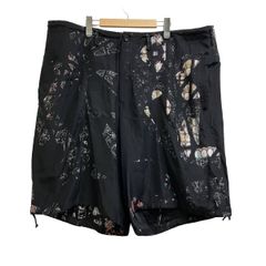 26SS YOHJI YAMAMOTO POUR HOMME BLACK LINING PRINTED SHORT PANTS ハーフパンツ HK-P59-409 サイズ3 ヨウジヤマモトプールオム