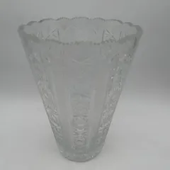 フラワーベース (花瓶) / 1970-80s / クリスタルガラス / ヨーロッパ / カットガラス, ダイヤモンドカット, スターバースト,インテリア雑貨,店舗ディスプレイ / [ビンテージ]