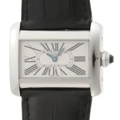 CARTIER カルティエ タンクディヴァン ミニ W6300255 腕時計 ステンレススチール ホワイト文字盤 クォーツ レディース【中古】430