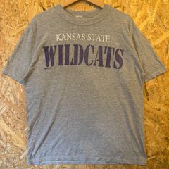 USA製】90s RUSSELL ATHLETIC カンザス州立大学 ワイルドキャッツ カレッジ Tシャツ L グレー 米国製 ラッセルアジティコ 90年代 ビンテージ 古着