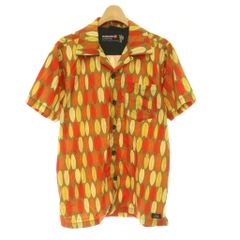 クイックシルバー QUIKSILVER オープンカラーシャツ 柄シャツ 半袖 サーフボード柄 M マルチカラー /BB
