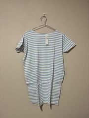 ☆590☆タグ付きIn this life ボーダー コットン チュニック ワンピース F　No.2103152