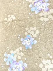 ポリエステル着物地　紫陽花柄