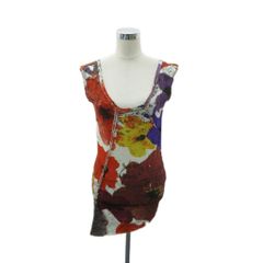 デシグアル Desigual チュニック M マルチカラー 花柄 ラウンドネック ノースリーブ /SM56 ■ECD008