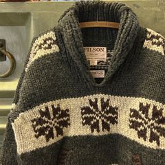 【FILSON】フィルソン カナダ製 カウチンセーター ショールカラー 雪 ニットプルオーバー