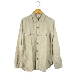 NEAL　CASSADY　RAIL　ROAD　BOOTLEGGERS　FREEWHEELERS　ブートレガーズ　フリーホイーラーズ　長袖シャツ　ストライプシャツ　サイズ15　ベージュ