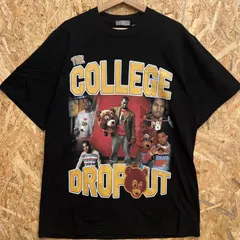 カニエウェスト カレッジドロップアウト フォトプリント Tシャツ XL ブラック 黒 カニエ KANYE WEST