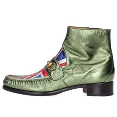 グッチ ユニオンジャックホースビットブーツ メンズ 10.5