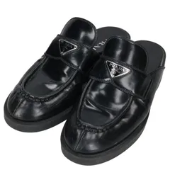 プラダ 三角ロゴプレート レザーミュール メンズ 41