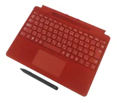 【中古】PCハード マイクロソフト Surface Pro X スリムペン付きSignatureキーボード(ポピーレッド) [26B-00039]