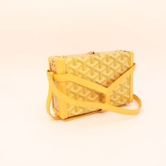 ゴヤール GOYARD ミノディエールトランクバッグ イエロー ゴヤールディンキャンバス レディース ショルダーバッグ