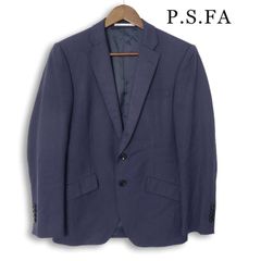 P.S.FA パーフェクトスーツファクトリー 通年★ ウール混 ストライプ 2B テーラード ジャケット ブレザー Sz.90 Y4 メンズ