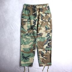 80s 米軍 ウッドランド カーゴパンツ MEDIUM-REGULAR ウエスト89cm コットン100％ リップストップ ビンテージ ミリタリーパンツ コンバット