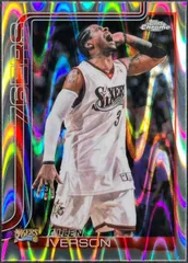 【9/29まで出品】Allen Iverson アレン・アイバーソン Topps Chrome Updates 2025-26 Raywave Refractor セブンティシクサーズ 76ers