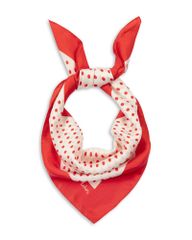 エコー レディース アクセサリー マフラー・ストール・スカーフ シルク Echo Pin Dot Silk Scarf Red レッド