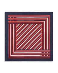 エコー レディース アクセサリー マフラー・ストール・スカーフ シルク Echo Stripesilk Scarf Navy ネイビー