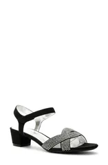 ダイビッドテイト レディース シューズ ヒール サンダル David Tate Rona Sandal Women BLACK SUEDE ブラック