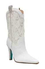 ベッツィジョンソン レディース シューズ ブーツ・レインブーツ Betsey Johnson Bruno Western Boot Women IVORY アイボリー