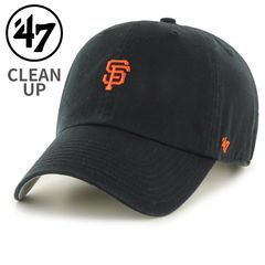 47 フォーティーセブン CLEAN UP クリーンナップ ミニロゴ ベースランナー キャップ 帽子 ジャイアンツ メンズ レディース 31 ブラック