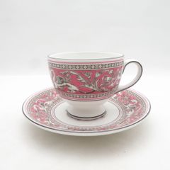 未使用 WEDGWOOD ウェッジウッド フロレンティーン フューシャ カップ＆ソーサー リー ティー コーヒー 紅茶 珈琲 SO4753E1 