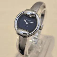 【稼働】グッチ 1400L ブラック文字盤 バングル クォーツ GUCCI  レディース