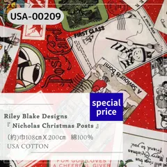 Riley Blake Designs / Nicholas Christmas Posts　USAコットン　USA-209