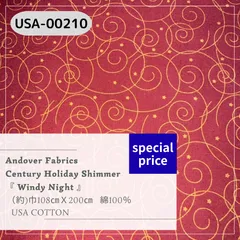 Andover Fabrics/ Century Holiday Shimmer 「Windy Night」　USAコットン　USA-210