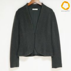 #wnc ダーマ DAMA collection ジャケット M チャコールグレー 無地 アンゴラ混 ノーカラー レディース [668154]