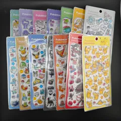 ポケモン プチドロップステッカー 14種 コンプリートセット フルコンプ ピカチュウ リザードン ミュウ イーブイ ブラッキー ヤドン ボンボンドロップシール ボンドロ シール帳 シール交換