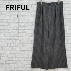 FRIFUL ストライプタックワイドパンツ Lサイズ 古着