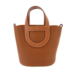 新品同様 HERMES インザループ 18 ハンド バッグ トリヨンクレマンス スイフト ゴールド B刻印 90343575