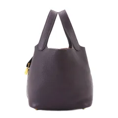 エルメス HERMES ピコタンロック 18 PM ハンド バッグ トリヨンクレマンス レザン D刻印 ゴールド 金具 Picotin Lock PM 90343780