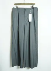 新品 my beautiful landlet マイビューティフルランドレット TROPICAL CLOTH TUCK WIDE PANTS スラックス WM08-PT241083 灰 6517Q♪