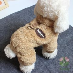 【新品】犬服 冬 ボア つなぎ ドッグウェア カバーオール フリース 着せやすい 愛犬 ペット 犬の服 猫服 裏ボア あったか 防寒着 もこもこ 可愛い dgvd