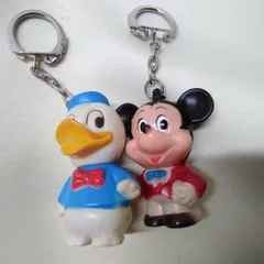 レトロ   ミッキー＆ドナルド  ソフビ   キーホルダー   C675