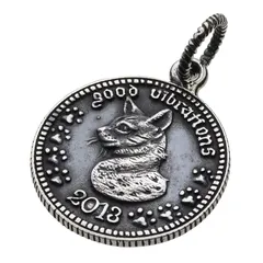 [セノーテ] キャット コイン ペンダント シルバー925 シルバーアクセサリー p0680